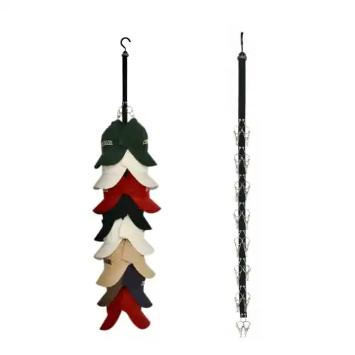 2-Pack Hanging Hat Organizers (16 Clips Each)