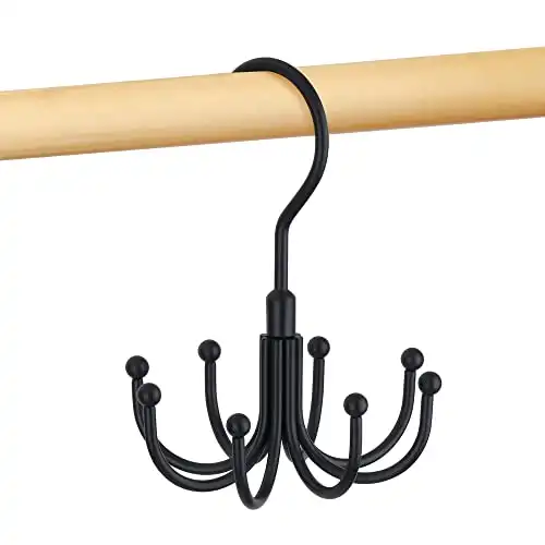 Space-Saving Rotatable Organizer for Belts, Ties, Scarves, Purses & More