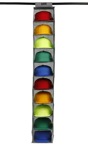 10-Shelf Hanging Hat Organizer and Protector