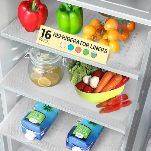 Refrigerator Shelf Liners (16 Pack)
