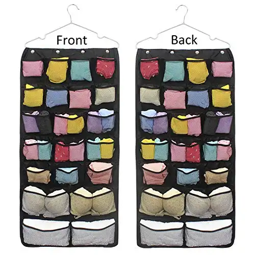 Dual-Sided, Space-Saving Hanging Closet Organizer with 42 Pockets