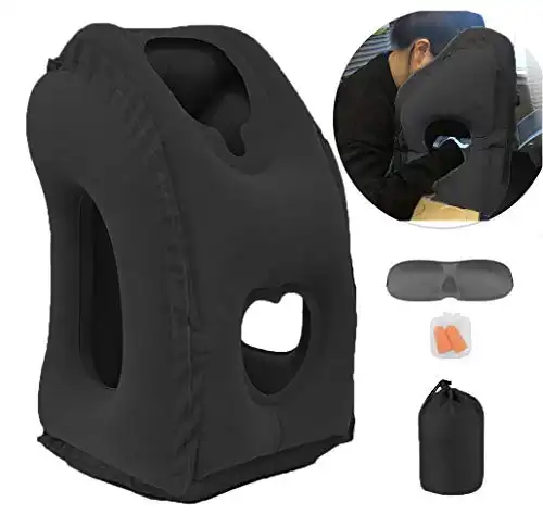 Inflatable Travel Pillow for Seeping to Avoid Neck and Shoulder Pain