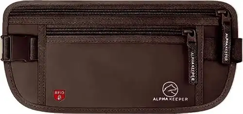 RFID Blocking Money and Passport Holder Belt