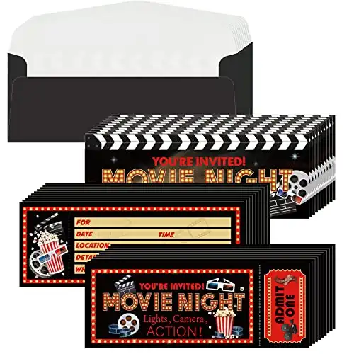 outdoor movie night invitation